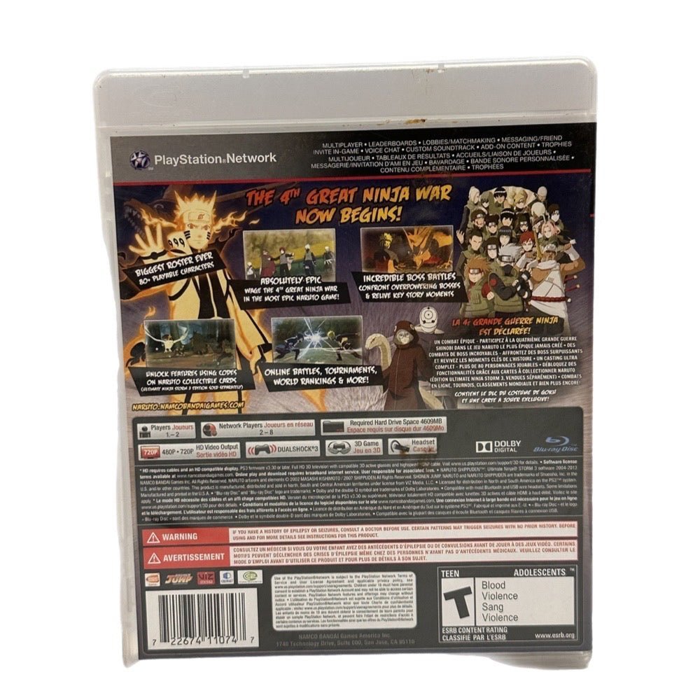 Naruto Shippuden Ultimate Ninja Storm 3 Playstation 3 PS3 game with card! 2013 | Finer Things Resale
