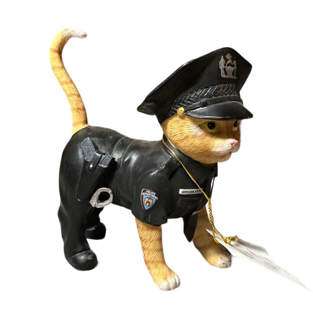 The Hamilton Collection To Purr-tect & Serve Paw & Order Cat Figurine | Finer Things Resale