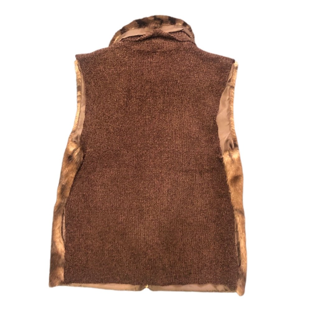 Lisa International faux fur vest SIZE SMALL | Finer Things Resale