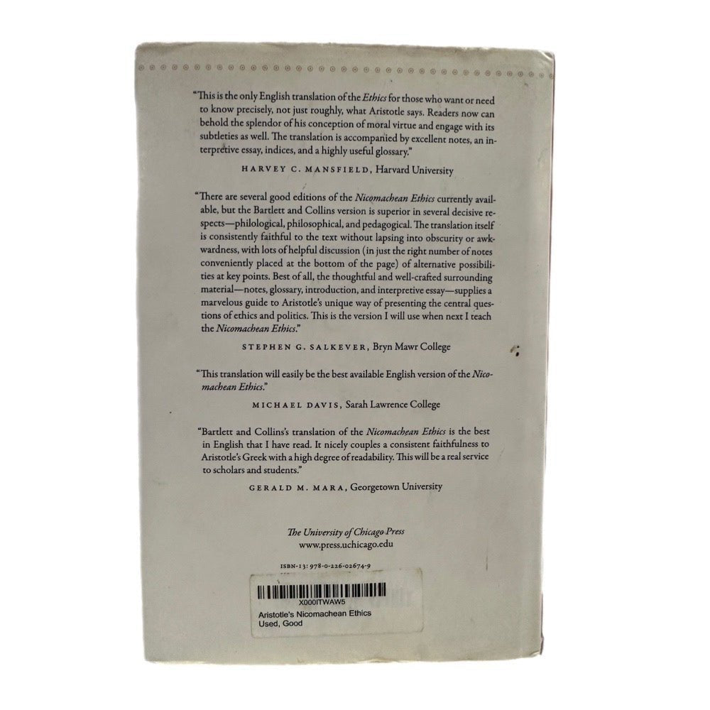 Aristotle's Nicomachean Ethics by Aristotle Hardback 2011 | Finer Things Resale