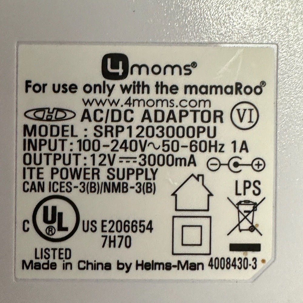 4Moms MamaRoo infant swing REPLACEMENT AC power cord #1037 | Finer Things Resale