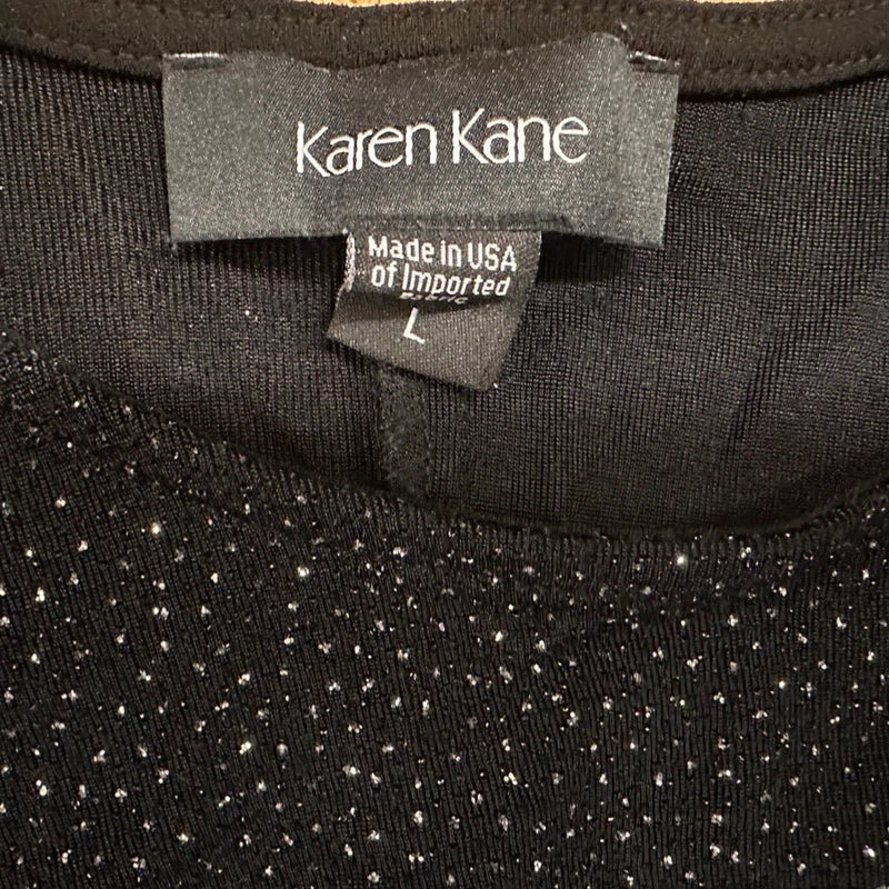 Karen Kane long sleeve sparkle blouse shirt SIZE LARGE | Finer Things Resale