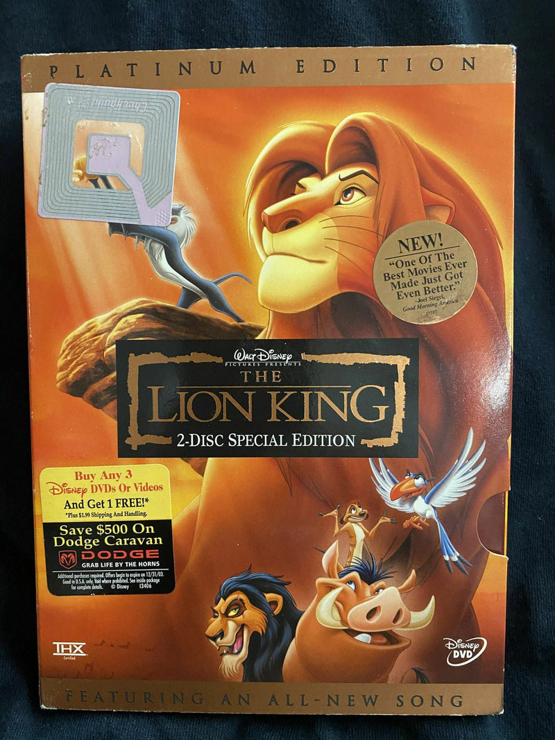 Disney Platinum Edition The Lion King DVD 2 Disc Special Edition | Finer Things Resale