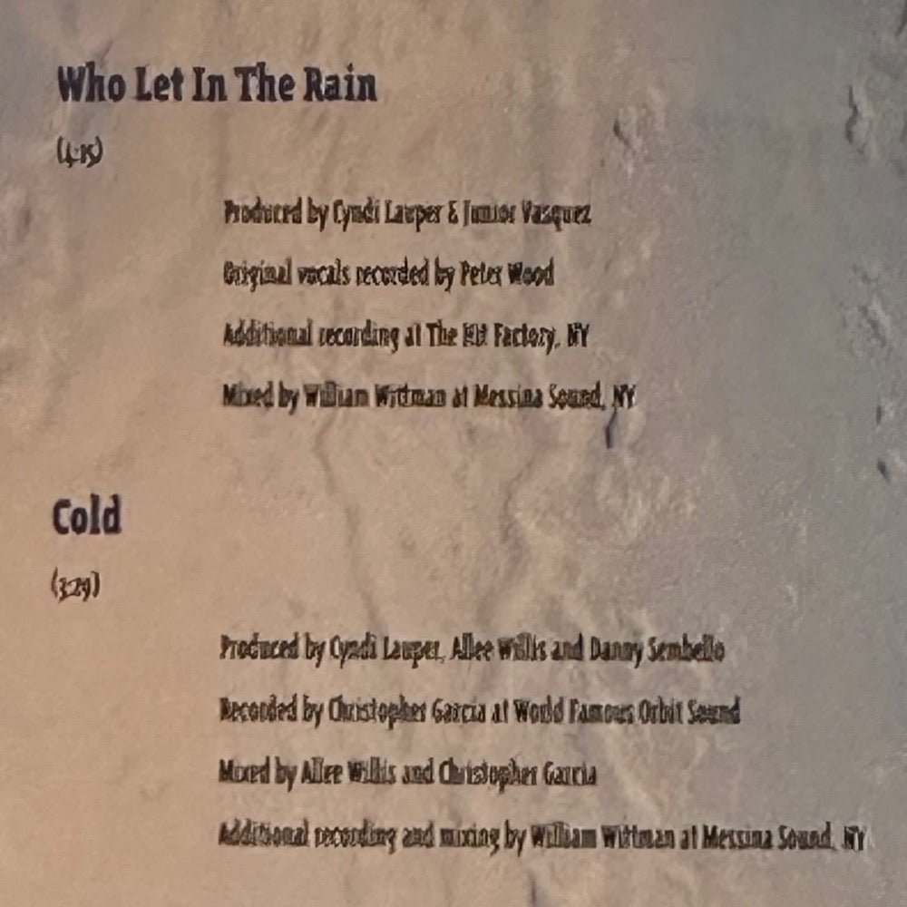 Cyndi Lauper Who Let In The Rain CD 1993 Epic | Finer Things Resale