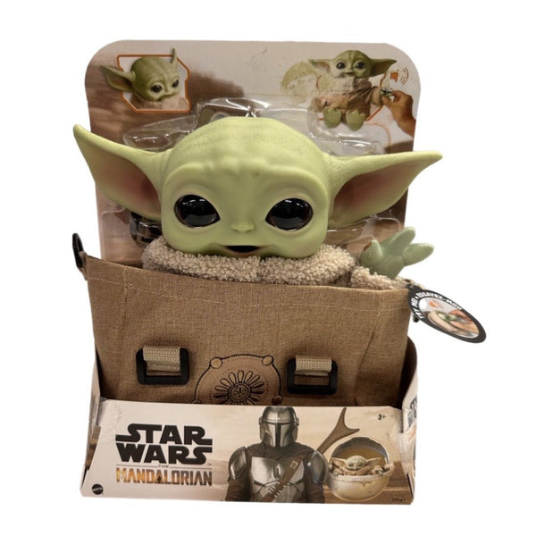 Star Wars The Mandalorian The Child Baby Yoda 11" Talking Plush in Satchel Grogu | Finer Things Resale