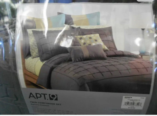 Apt 9  3pc comforter set Charcoal  TWIN SIZE | Finer Things Resale