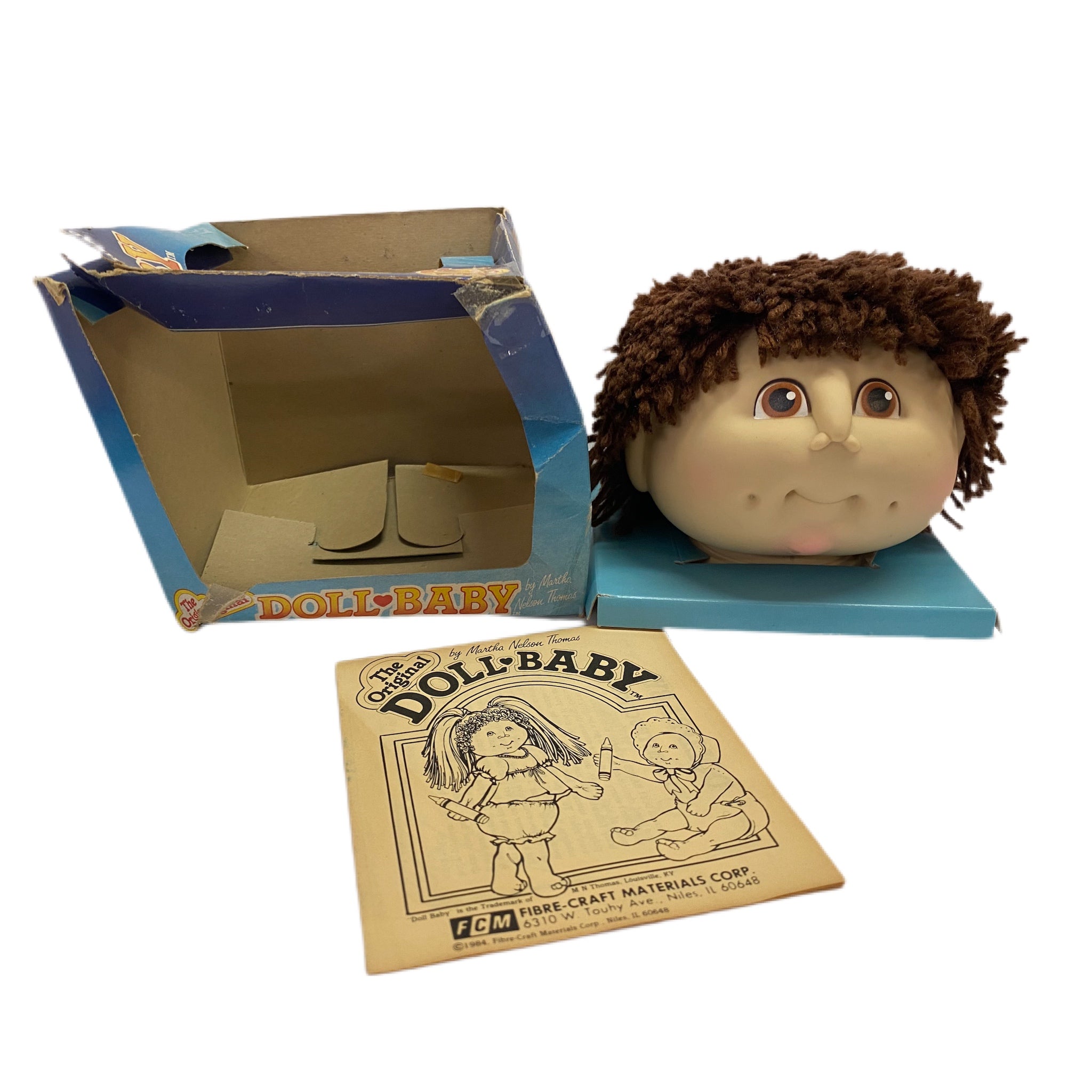 The Original Doll Baby Doll Head by Martha Nelson Thomas VINTAGE 1984 NEW Boy | Finer Things Resale