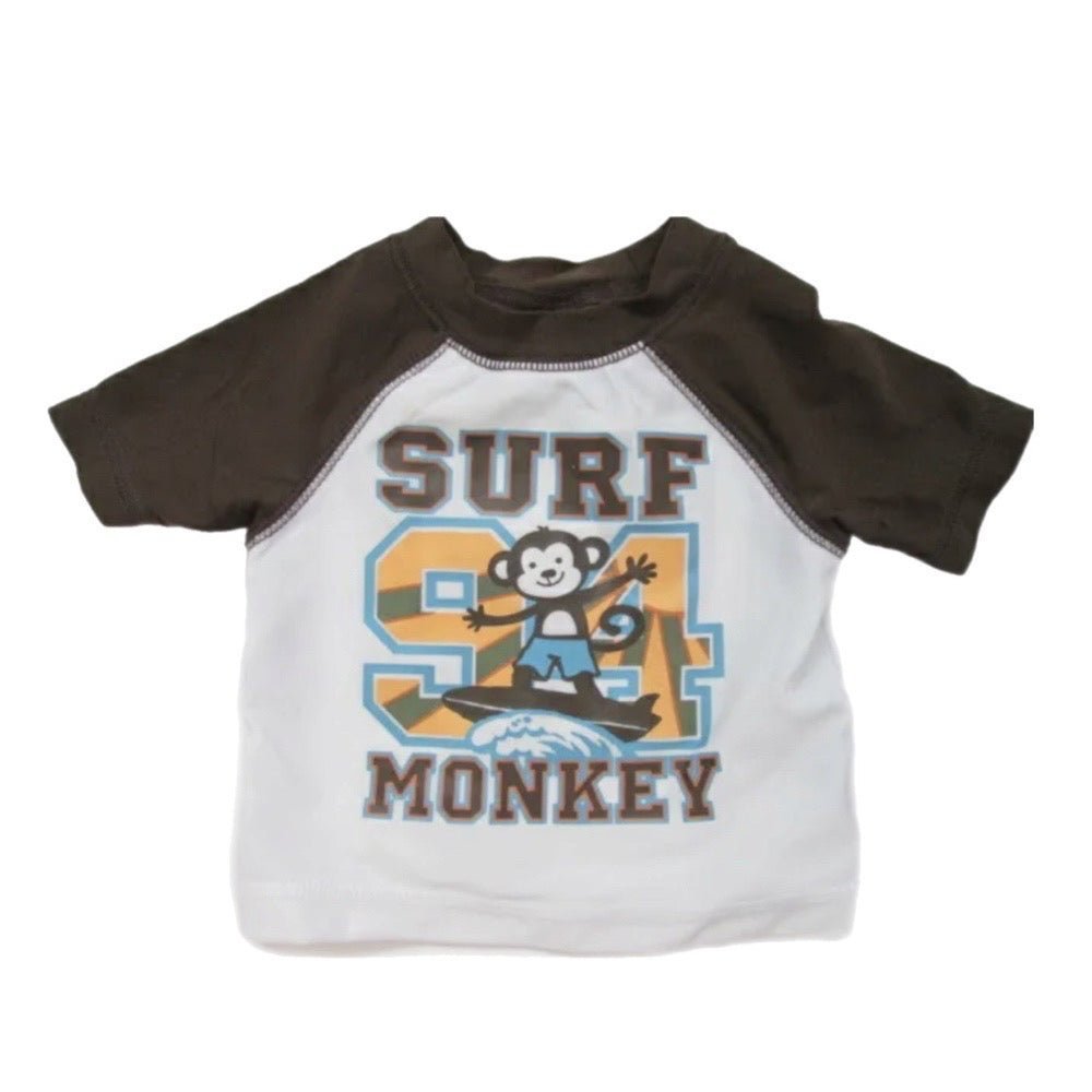 Old Navy 2pc Surf Monkey short sleeve swim trunk set SIZE 3-6 MONTHS | Finer Things Resale