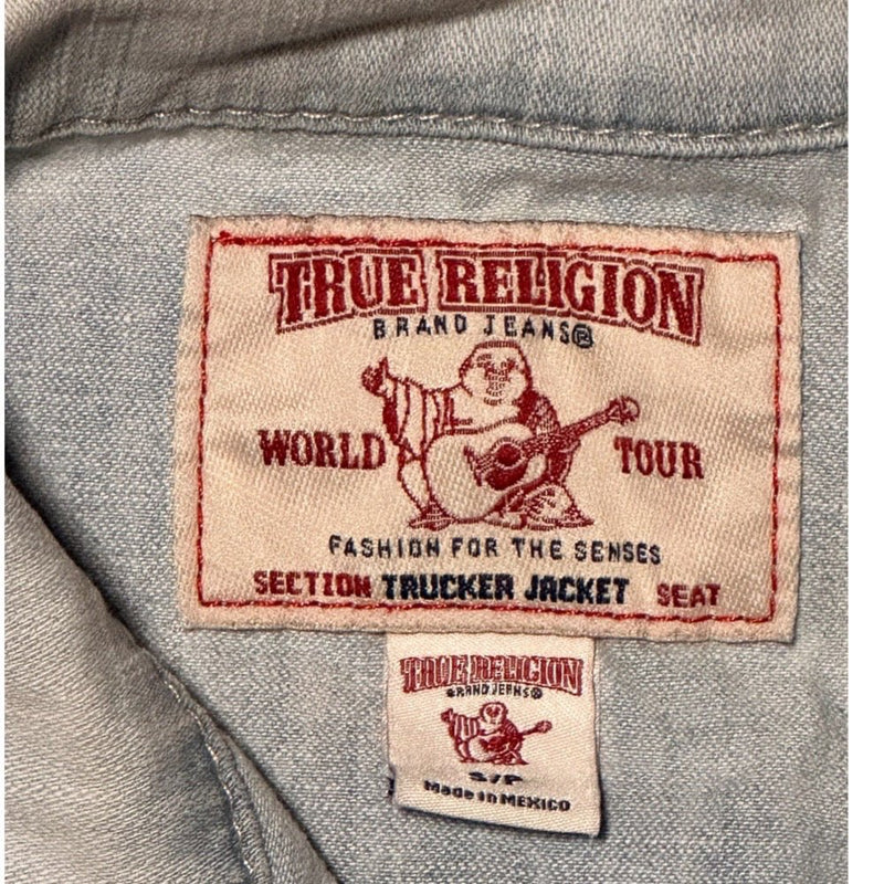 True Religion vintage retro denim jacket SIZE SMALL | Finer Things Resale