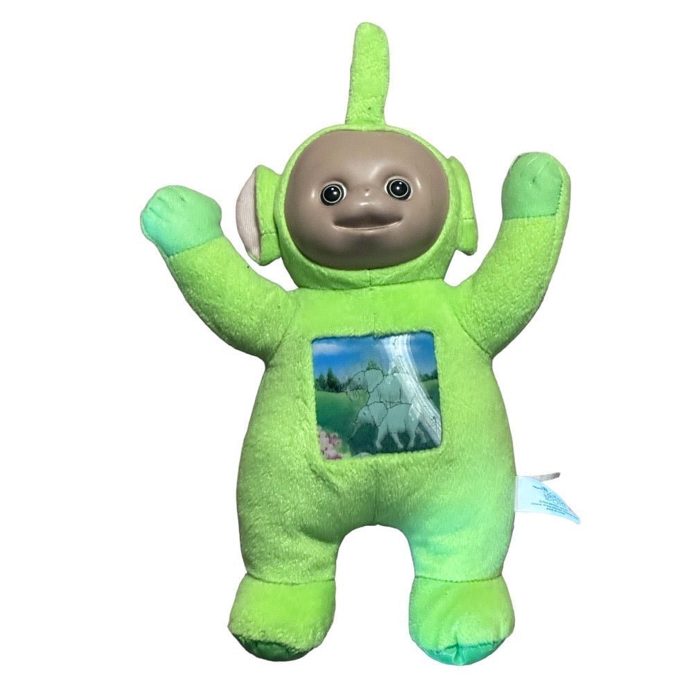 Teletubbies Dipsy green plush stuffed animal toy 11" 2003 Elephant Hologram | Finer Things Resale