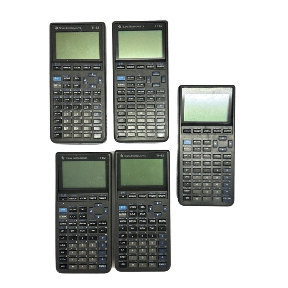 Texas Instruments TI-82 Calculator LOT of 5 FOR PARTS OR REPAIR ONLY | Finer Things Resale