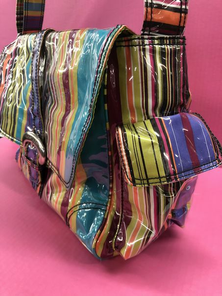 Kalencom laminated messenger diaper bag | Finer Things Resale