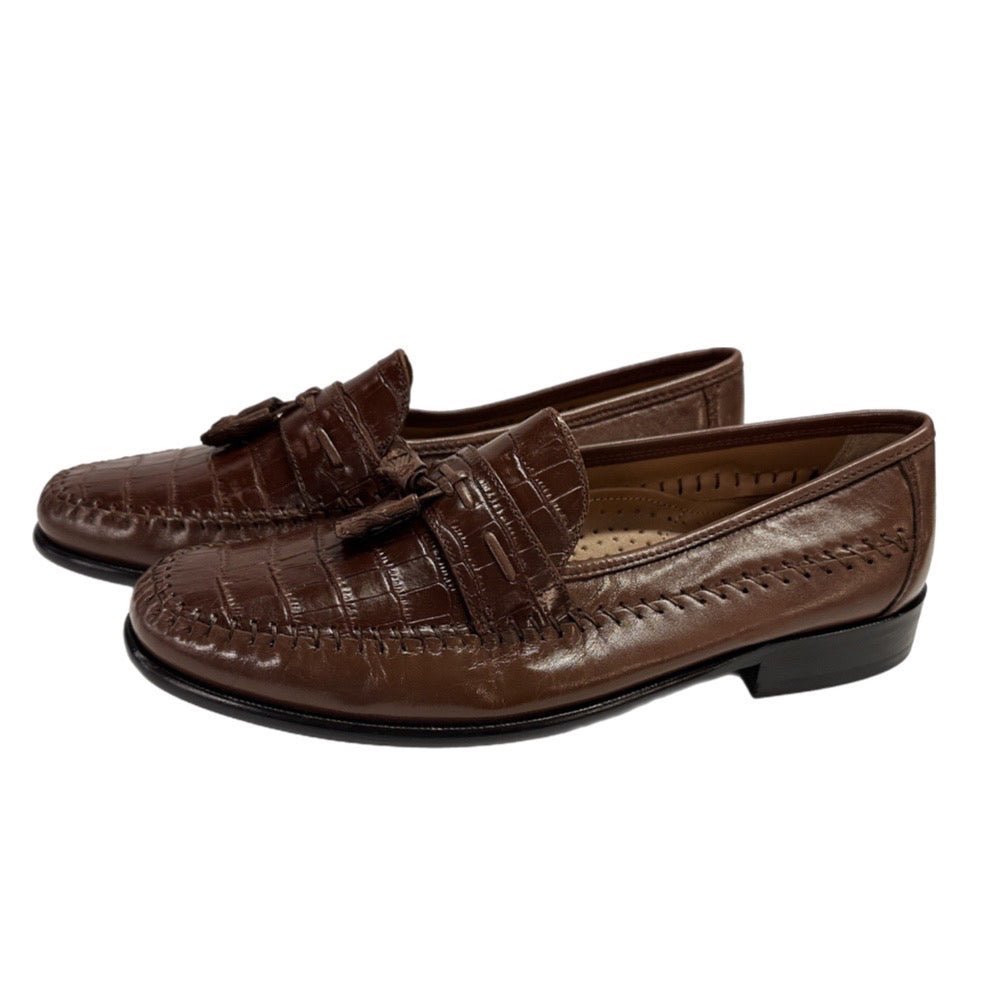 Florsheim Pisa Moc Toe Tassel Loafer Crocodile Print SIZE 11 D | Finer Things Resale