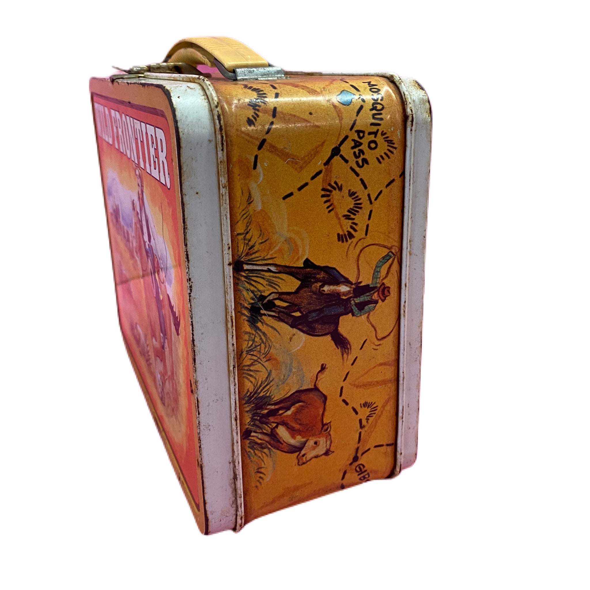 Vintage 1977 Ohio Art Wild Frontier metal lunch box | Finer Things Resale