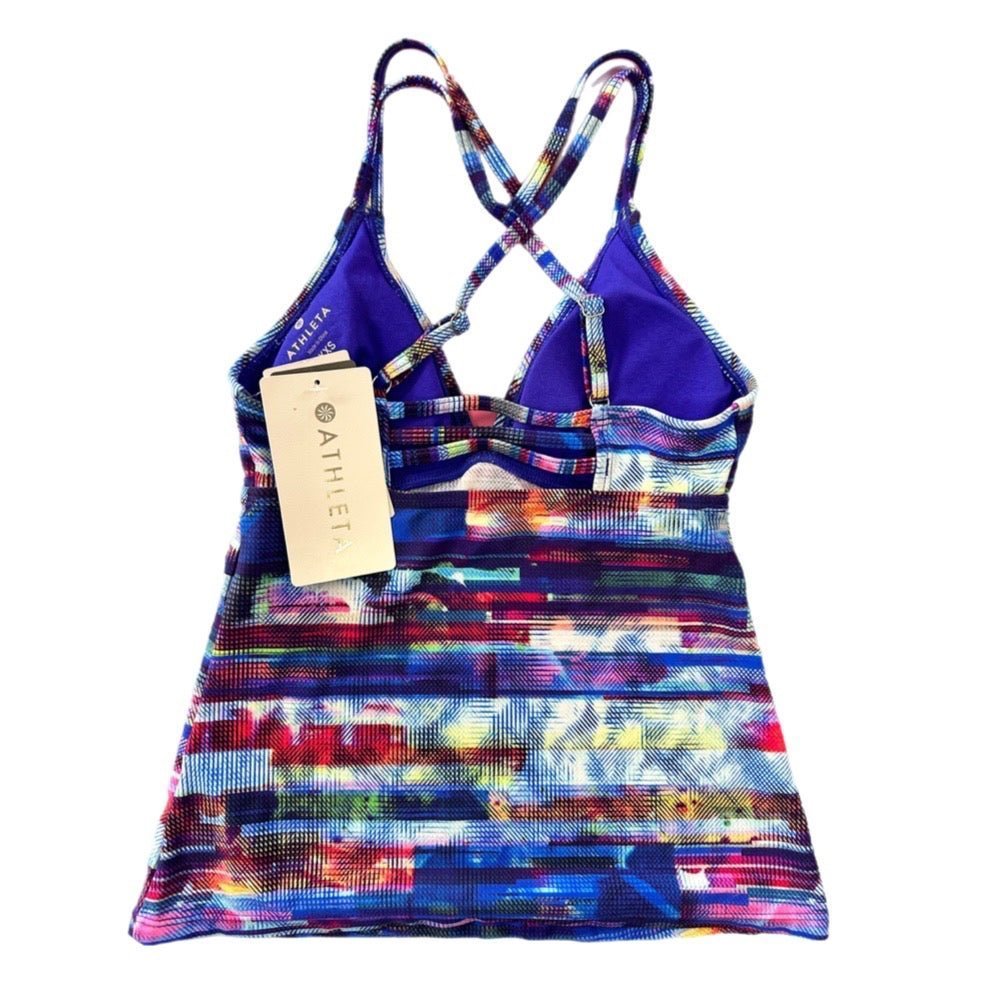 Athleta Redondo Cross Strap Tankini swimsuit swimwear TOP ONLY XXSMALL NWT! | Finer Things Resale