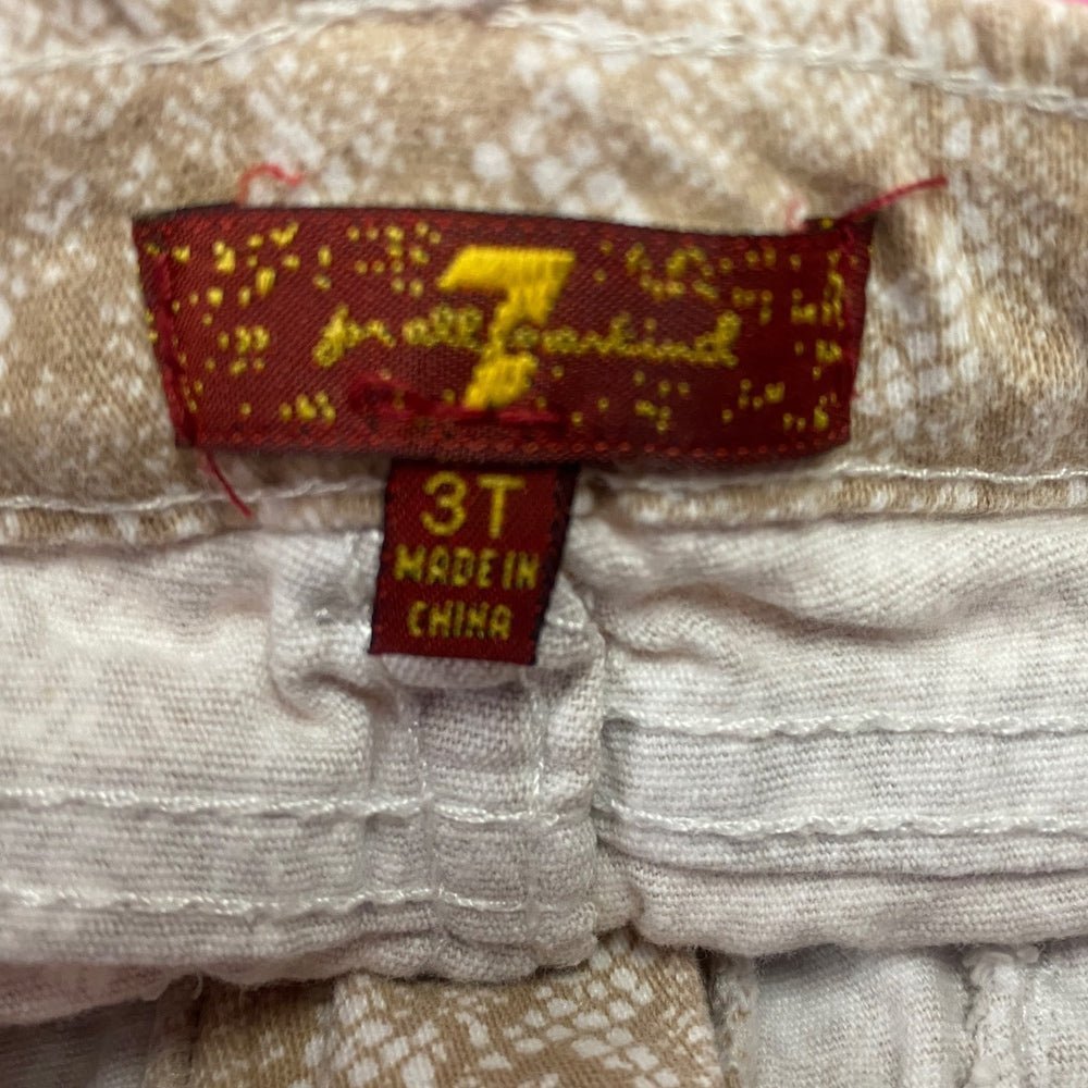 7 For All Mankind print skinny pants SIZE 3T | Finer Things Resale