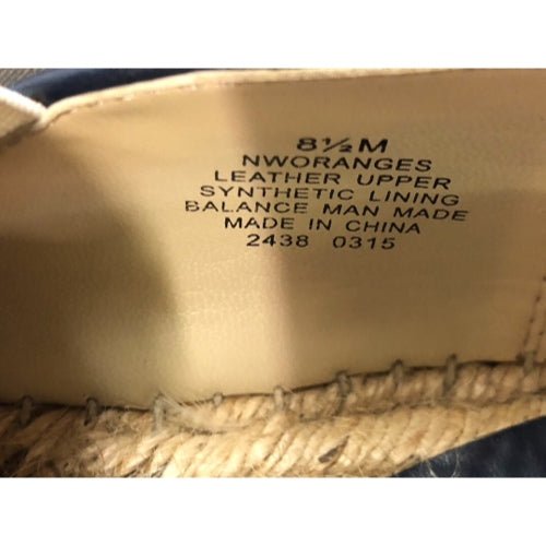 Nine West Oranges Leather Espadrille slip-on sneaker loafers SIZE 8.5M | Finer Things Resale