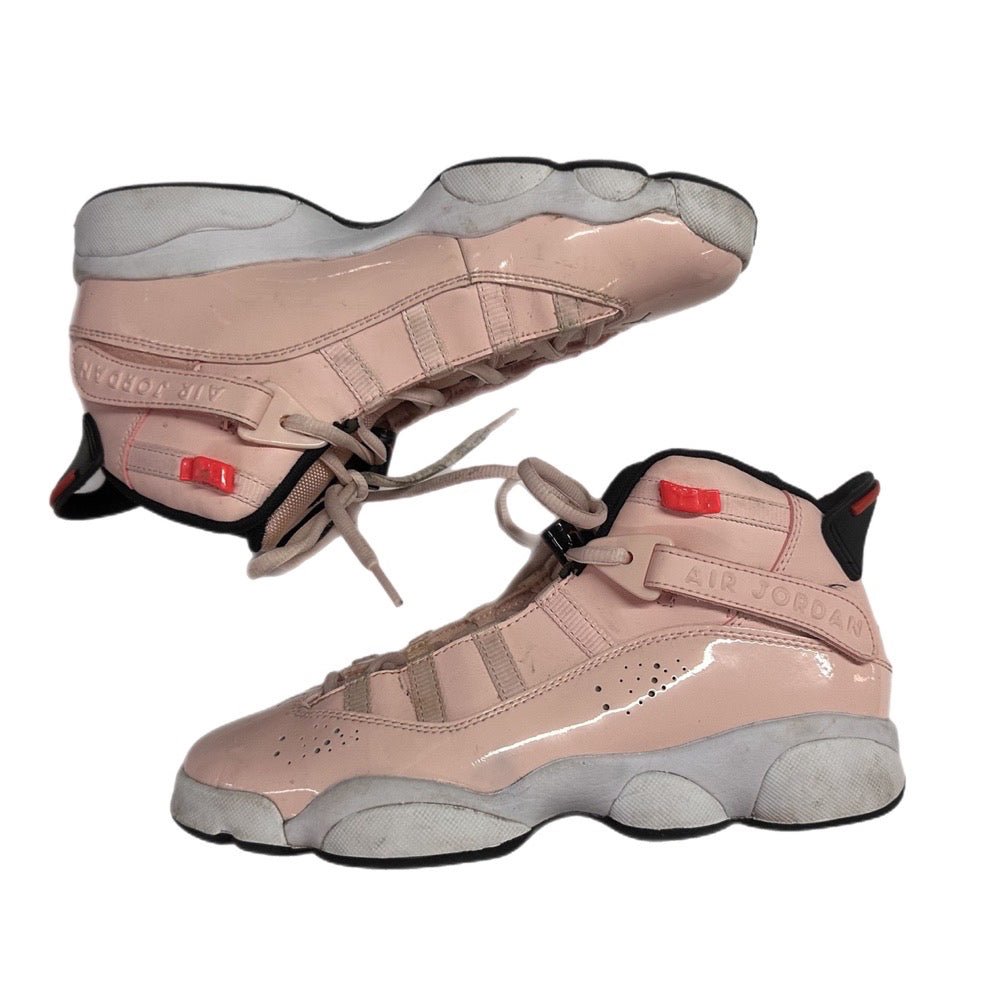 Nike Air Jordan 6 Rings Pink Sneakers Shoes SIZE 6Y Atmosphere Pink | Finer Things Resale