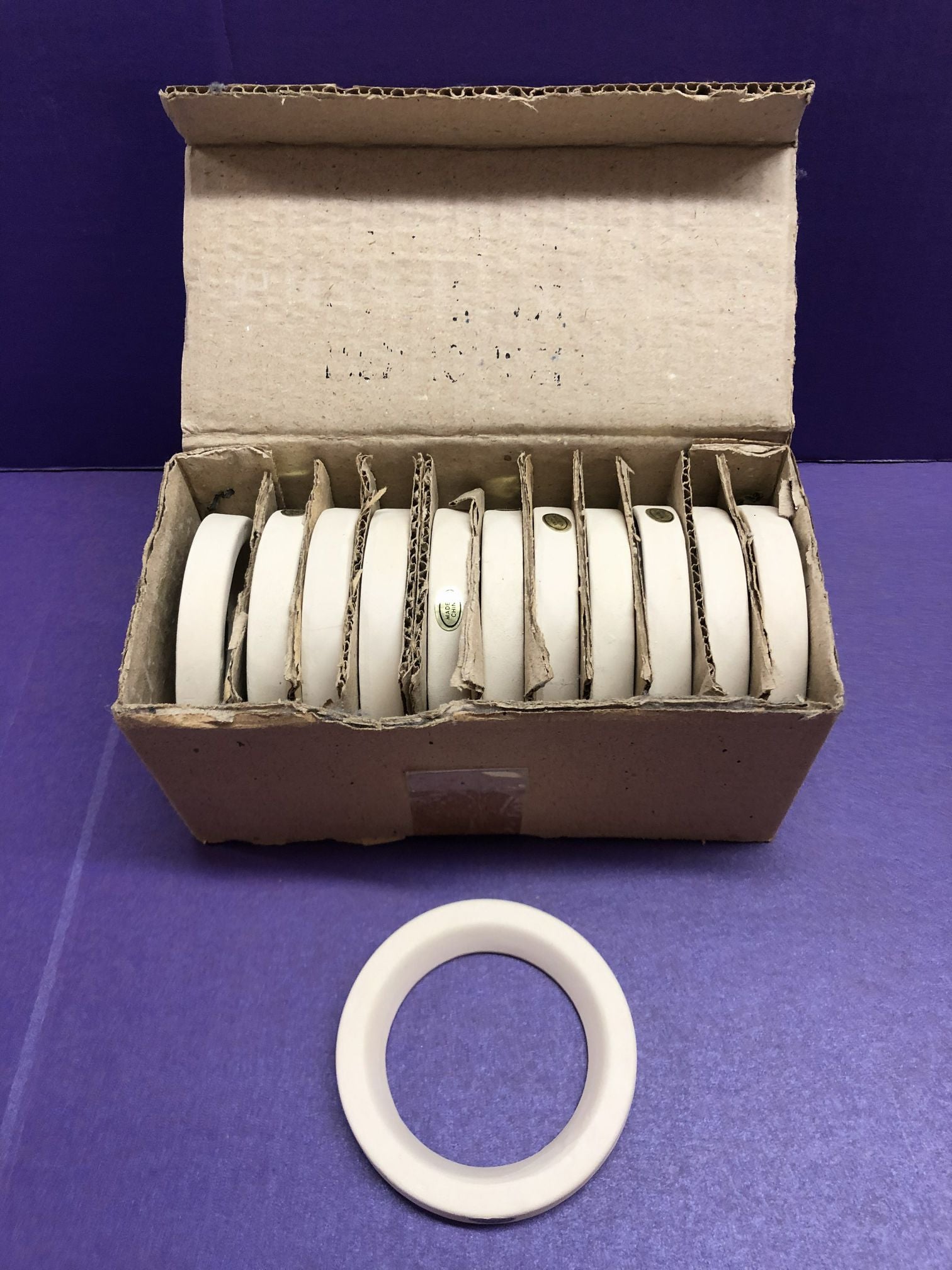 Craft supplies 3.5" porcelain candle ring - lot of 12 BRAND NEW! | Finer Things Resale