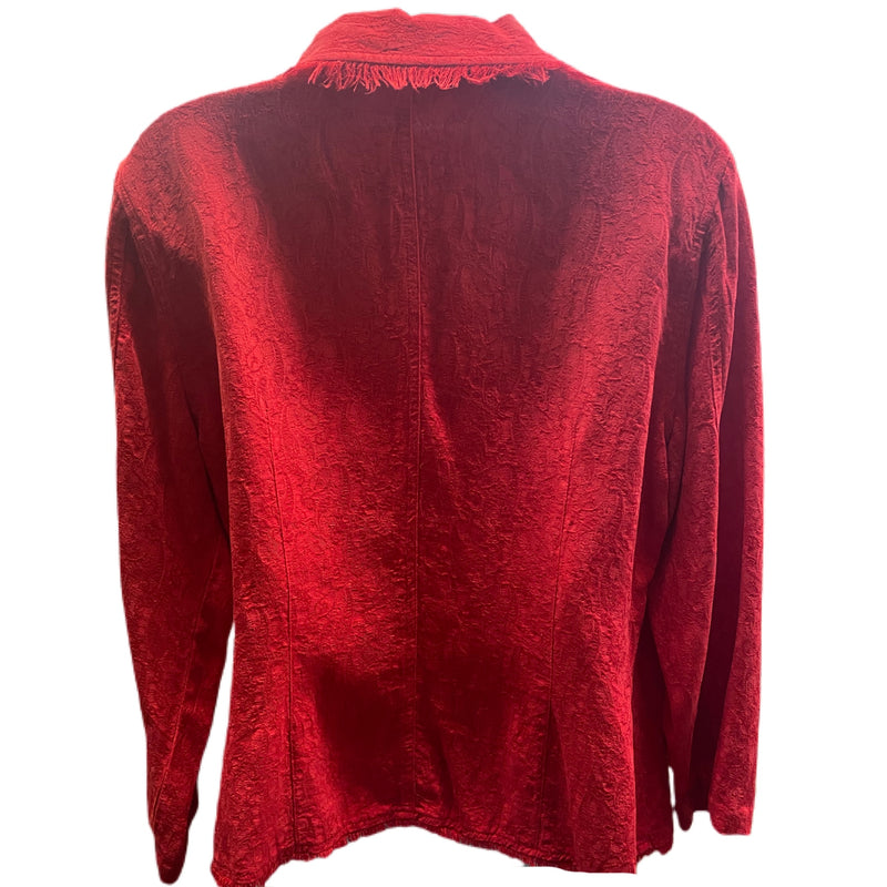 Tianello Penelope Jacquard long sleeve jacket shirt SIZE MEDIUM | Finer Things Resale