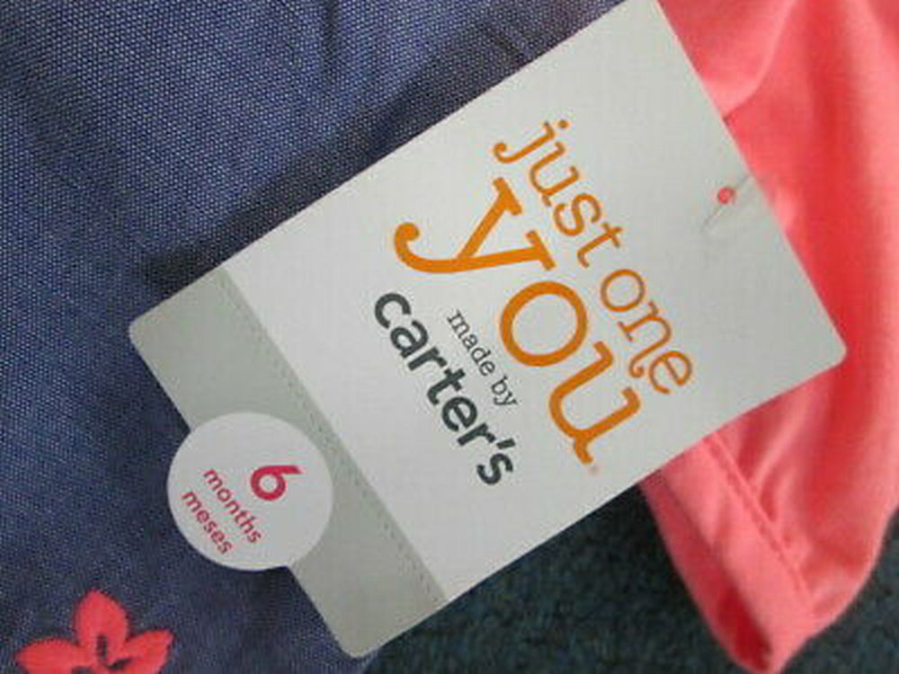 Carter'S Just One You 2pc long sleeve overall pant set SIZE 6 MONTHS NWT! | Finer Things Resale