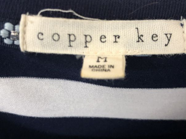 Copper Key short sleeve stripe dress SIZE MEDIUM | Finer Things Resale