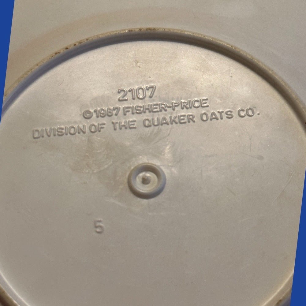 Fisher Price Fun With Food Family Dinnerware REPLACEMENT 3pc plate VINTAGE 1987 | Finer Things Resale