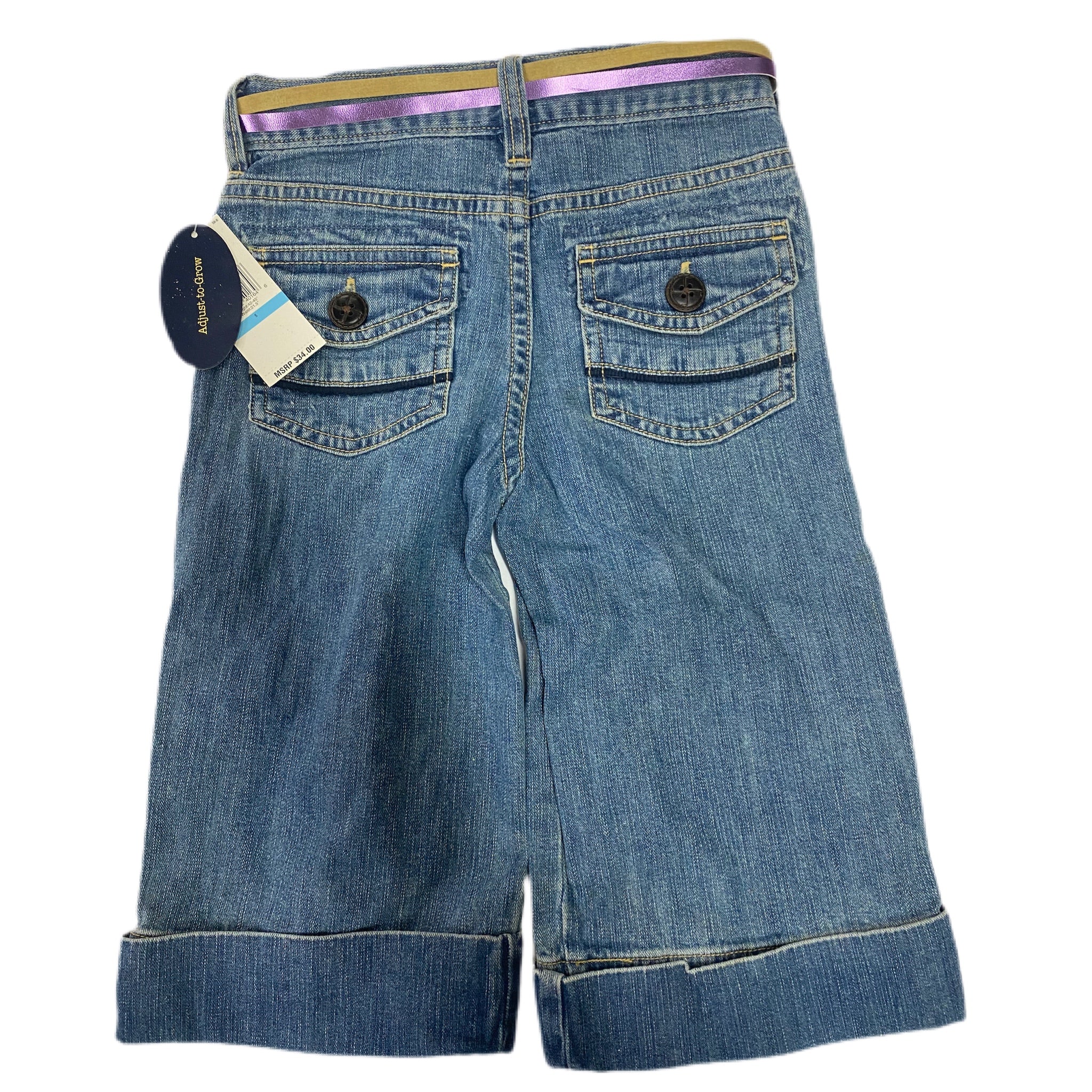 Vintage Osh Kosh B'gosh denim peddle pusher clam diggers capri jean pants NWT! | Finer Things Resale