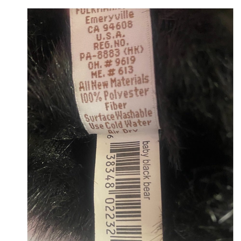 Folkmanis Furry Folk Baby Black Bear Cub plush puppet Vintage | Finer Things Resale