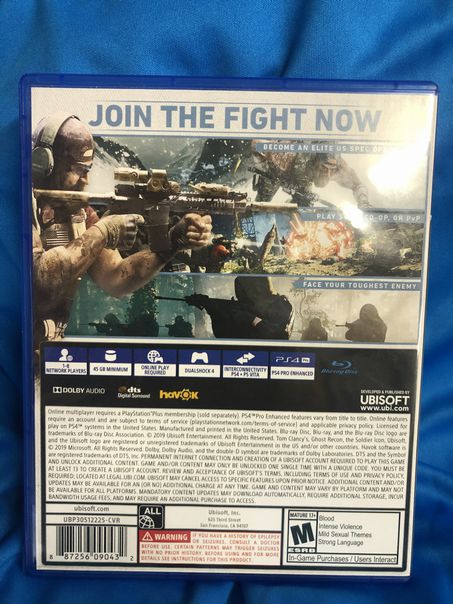 Sony Playstation 4 PS4 Tom Clancy's Ghost Recon Breakpoint | Finer Things Resale