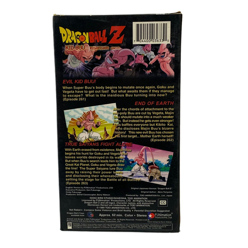 Dragon Ball Z Kid BUU Rregression (uncut) Anime VHS | Finer Things Resale
