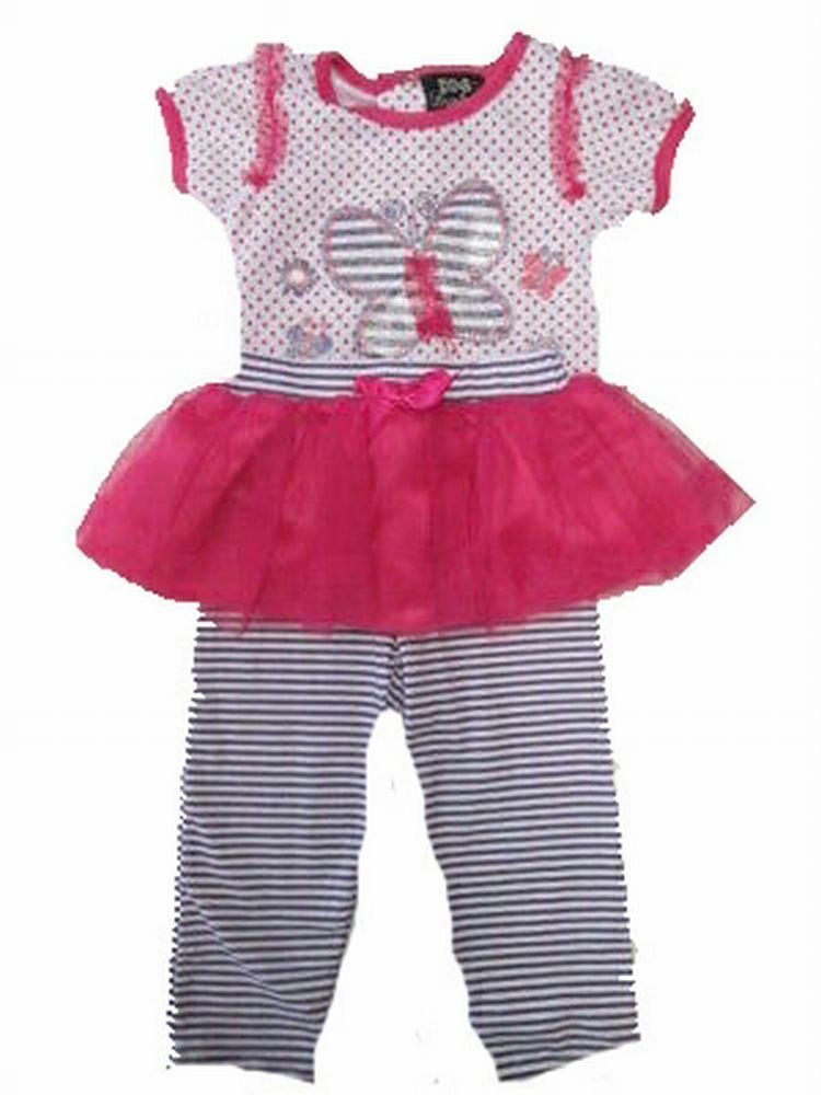 DDG Darlings 2pc short sleeve print pant set SIZE 12 MONTHS | Finer Things Resale