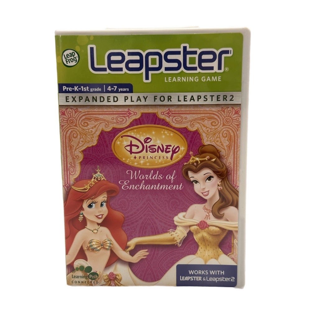 LeapFrog Leapster Disney Worlds of Enchantment learning game Pre K-1st grade | Finer Things Resale