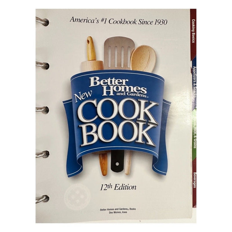 Better Homes & Gardens Cookbook 12 Edition Hardback 5 ring binder 2002 | Finer Things Resale