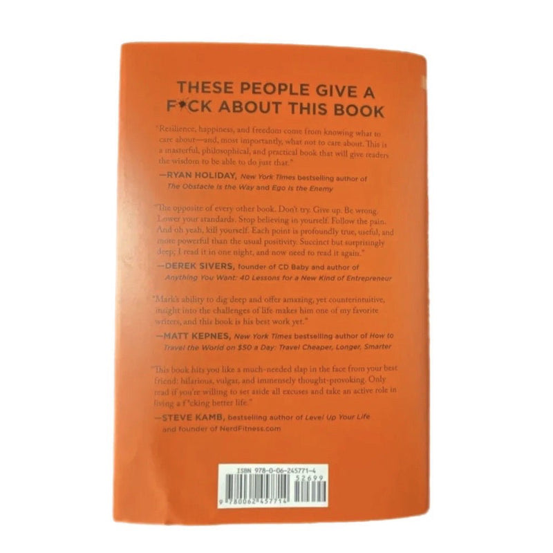 The Subtle Art of Not Giving a F*ck Mark Manson Hardback DJ 1st Edition | Finer Things Resale