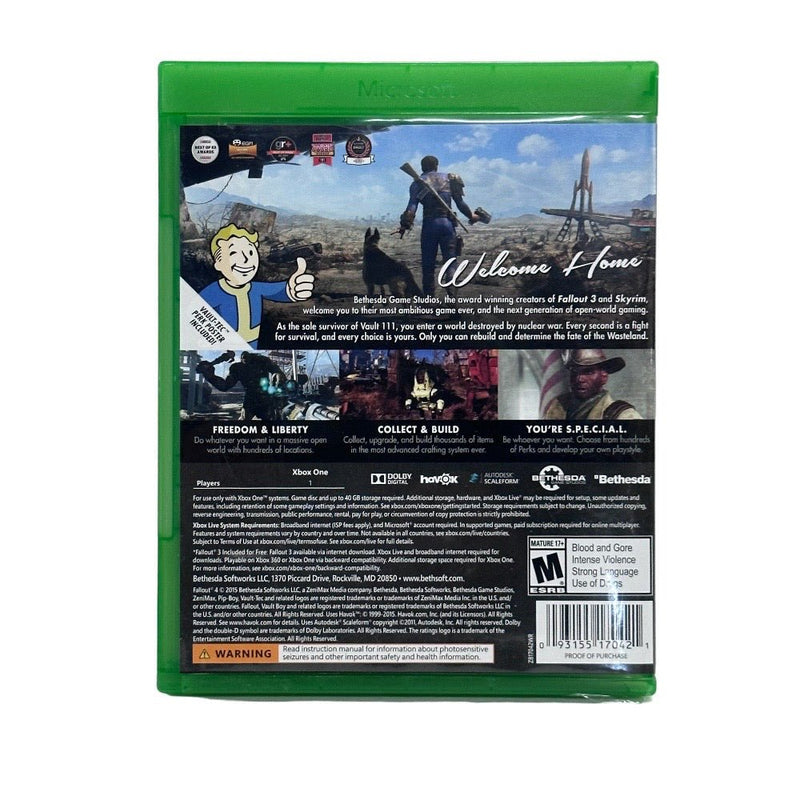 Fallout 4 XBOX One game 2014 M 17+ with map | Finer Things Resale