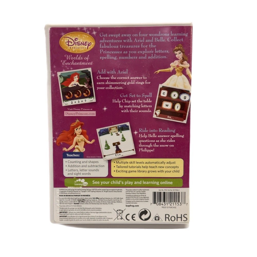 LeapFrog Leapster Disney Worlds of Enchantment learning game Pre K-1st grade | Finer Things Resale