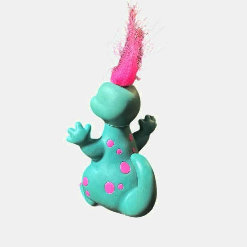 Russ Berrie Hatchlings Hugasaurus Dinosaur Troll Doll Figure 3.5" VINTAGE 1994 | Finer Things Resale