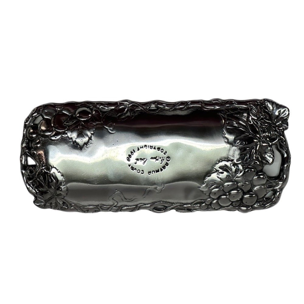 Arthur Court Grape rectangular butter tray Aluminum Hollowware VINTAGE! | Finer Things Resale