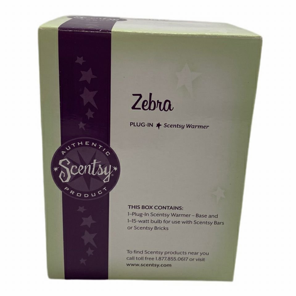 Scentsy Zebra Plug-In Wax Warmer Safari Africa Serengeti NEW! RETIRED | Finer Things Resale