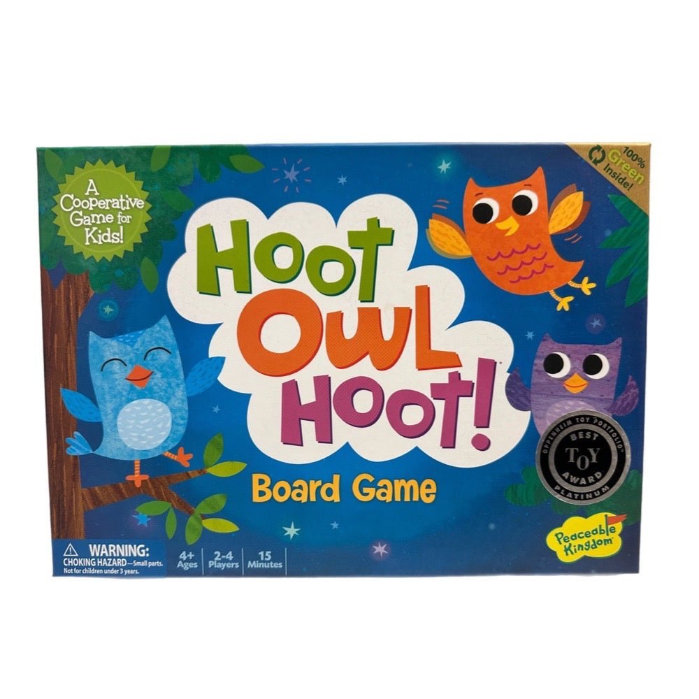 Hoot Owl Hoot Board Game MindWare Ages 4+ | Finer Things Resale