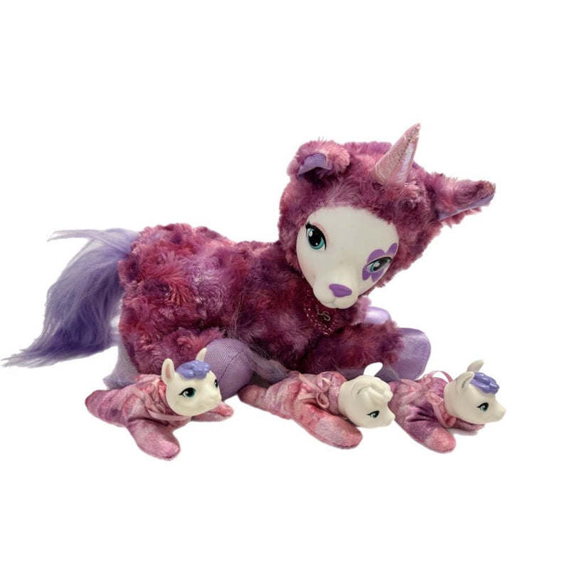 Llamacorn Surprise Dolly & 3 babies plush stuffed animal Llama Unicorn | Finer Things Resale