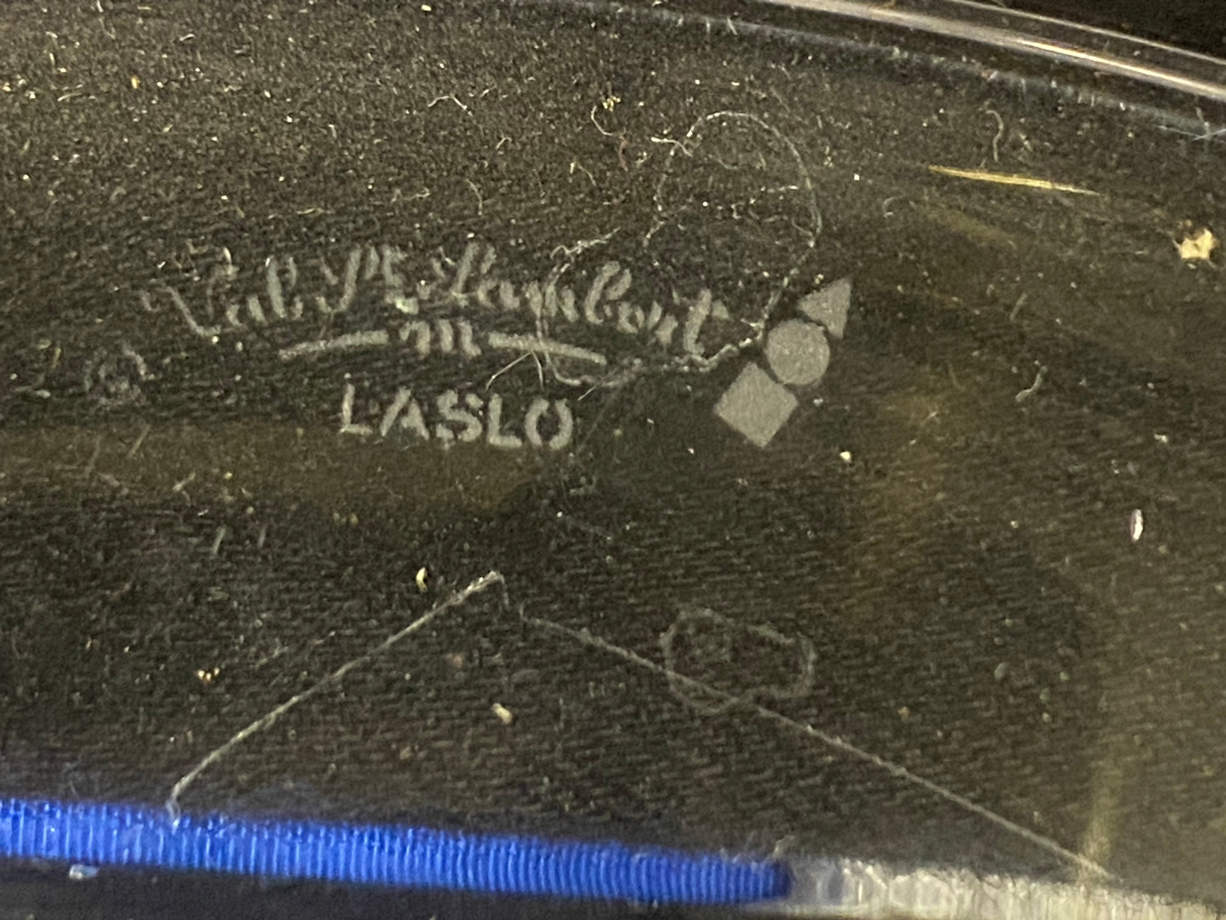 Vintage Val Saint Lambert Laslo Metropolis 9" round crystal bowl | Finer Things Resale