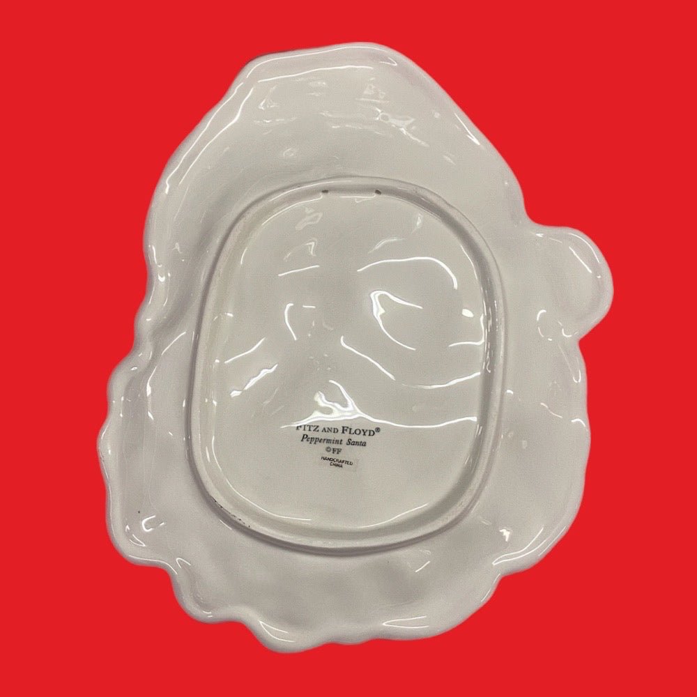 Fitz & Floyd Peppermint Santa Claus Canape Plate Tray 2008 | Finer Things Resale