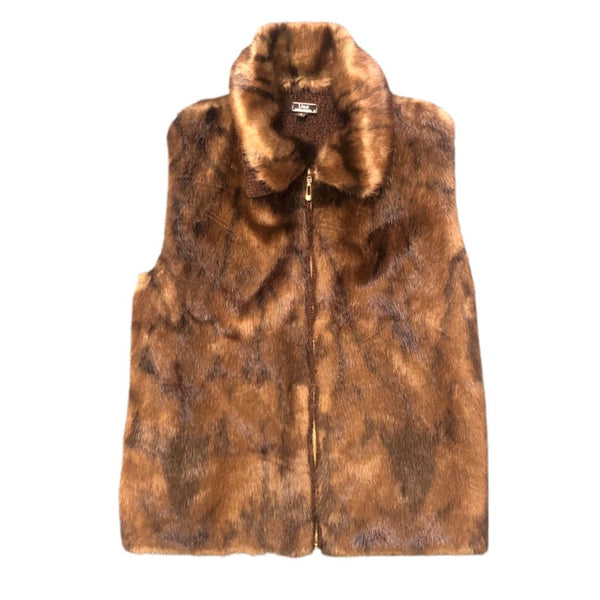 Lisa International faux fur vest SIZE SMALL | Finer Things Resale