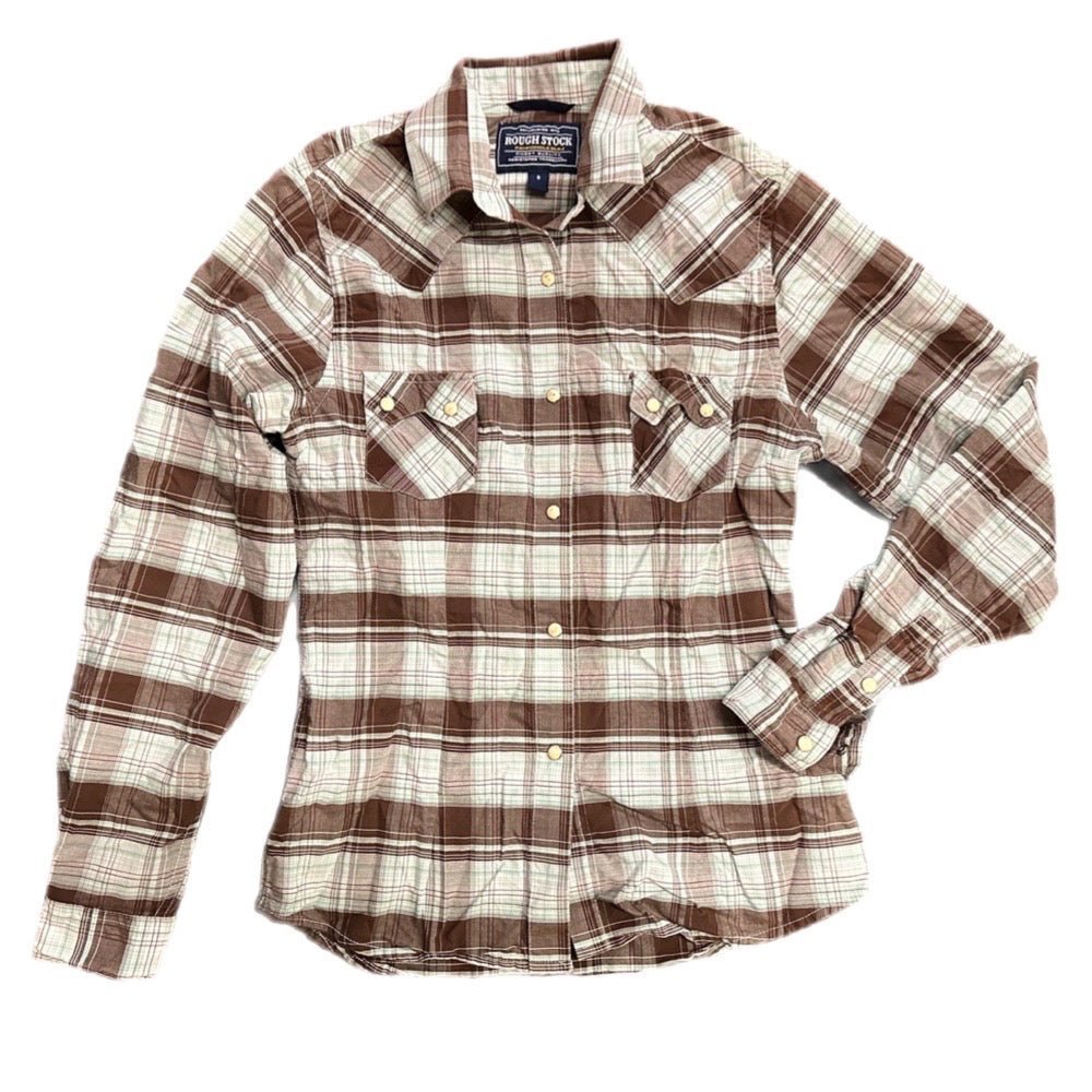 Panhandle Slim Rough Stock Western long sleeve snap-button  shirt SIZE SMALL | Finer Things Resale