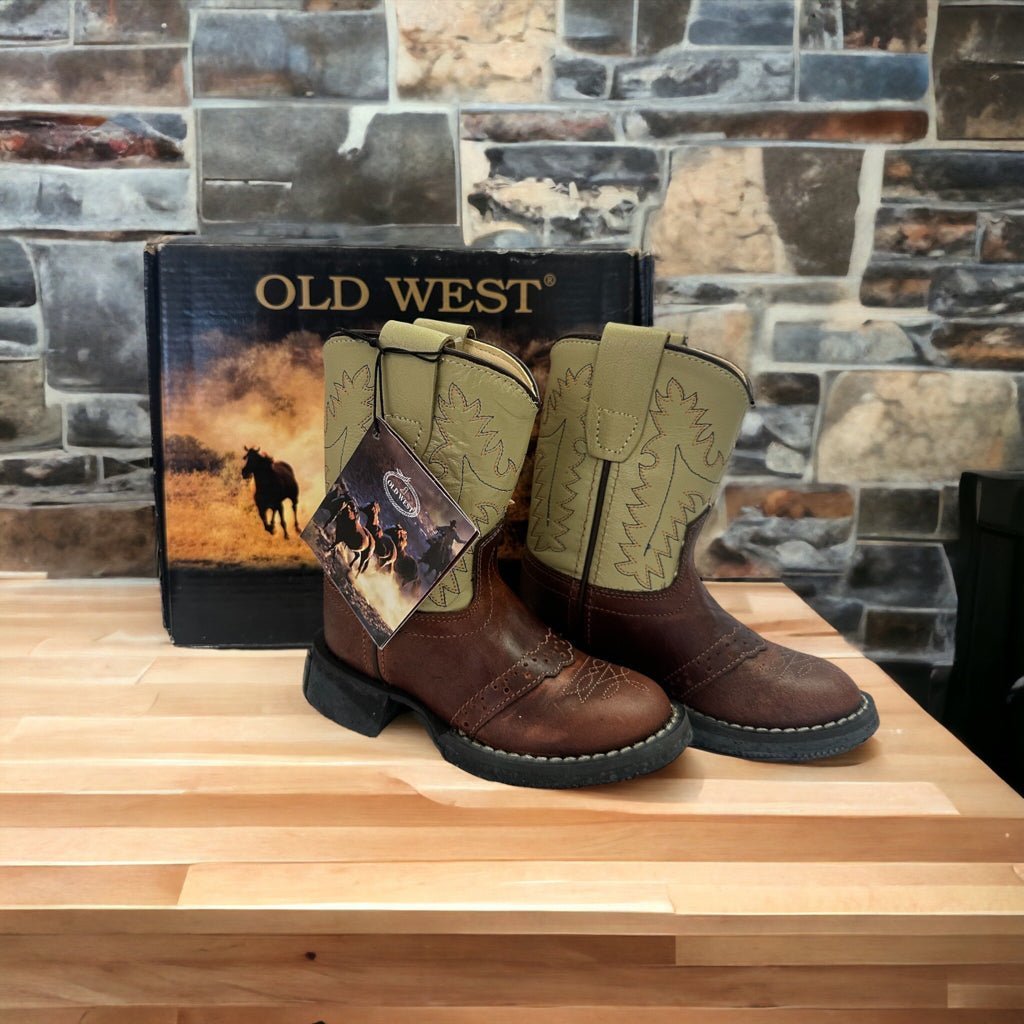 Old West Round Toe Western Cowboy Boots INFANT SIZE 4.5 BRAND NEW! | Finer Things Resale