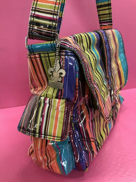 Kalencom laminated messenger diaper bag | Finer Things Resale