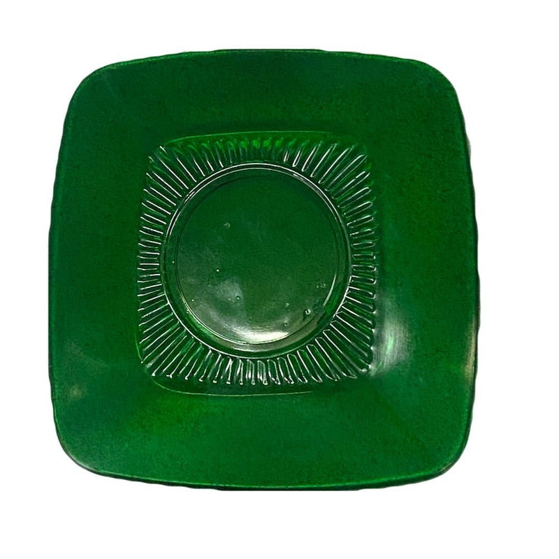 Anchor Hocking Charm Forest Green saucer Depression Pressed Glass | Finer Things Resale