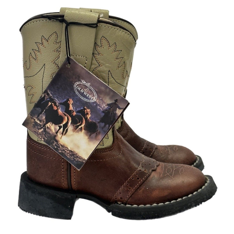 Old West Round Toe Western Cowboy Boots INFANT SIZE 4.5 BRAND NEW! | Finer Things Resale